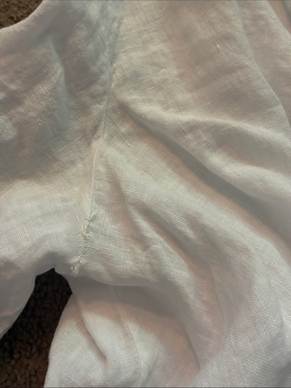 Milio Milano Linen Button Shirt Italy White Cottage Coastal M - Picture 10 of 10